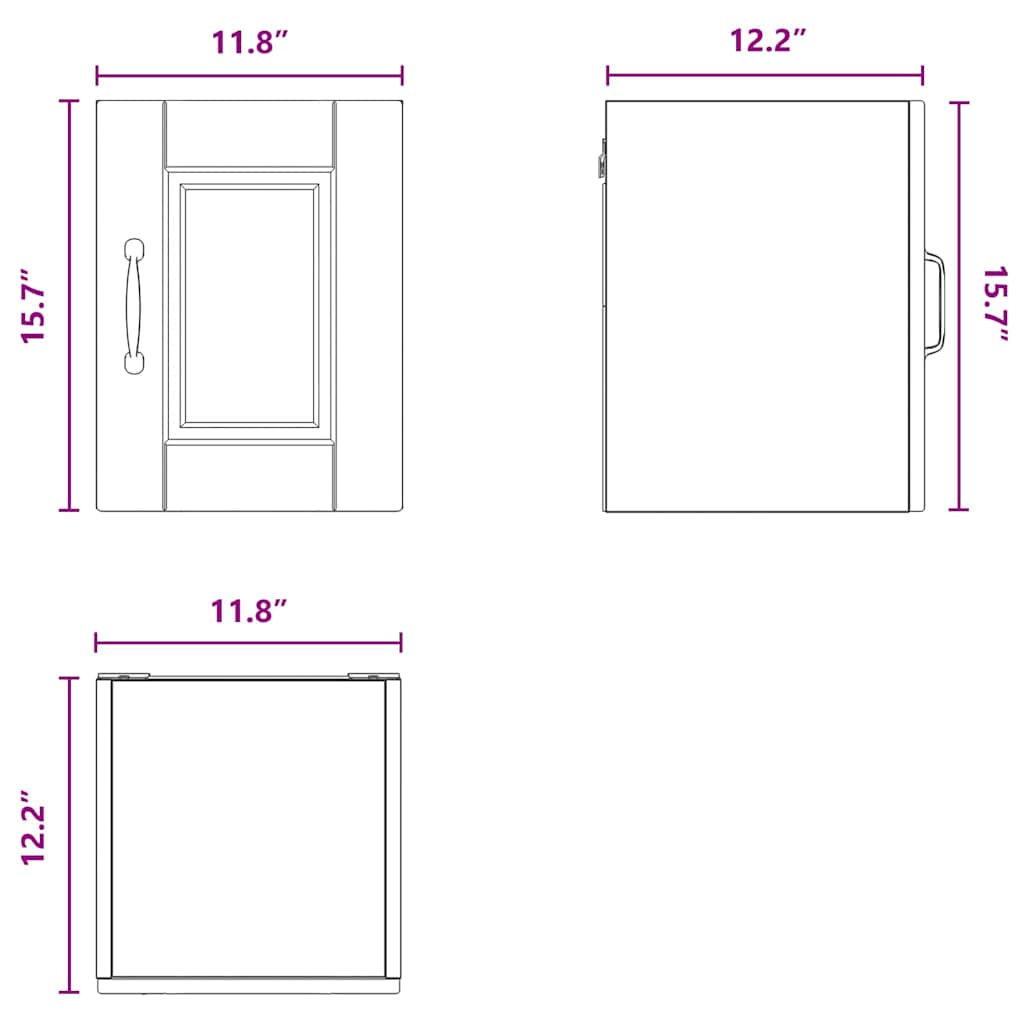 Wall Cabinet PORTO White 30 x 31 x 40 cm Engineered Wood