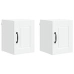 Wall Cabinet PORTO 2 pcs White Engineered Wood