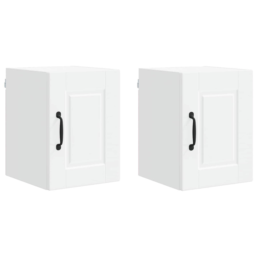 Wall Cabinet PORTO 2 pcs White Engineered Wood