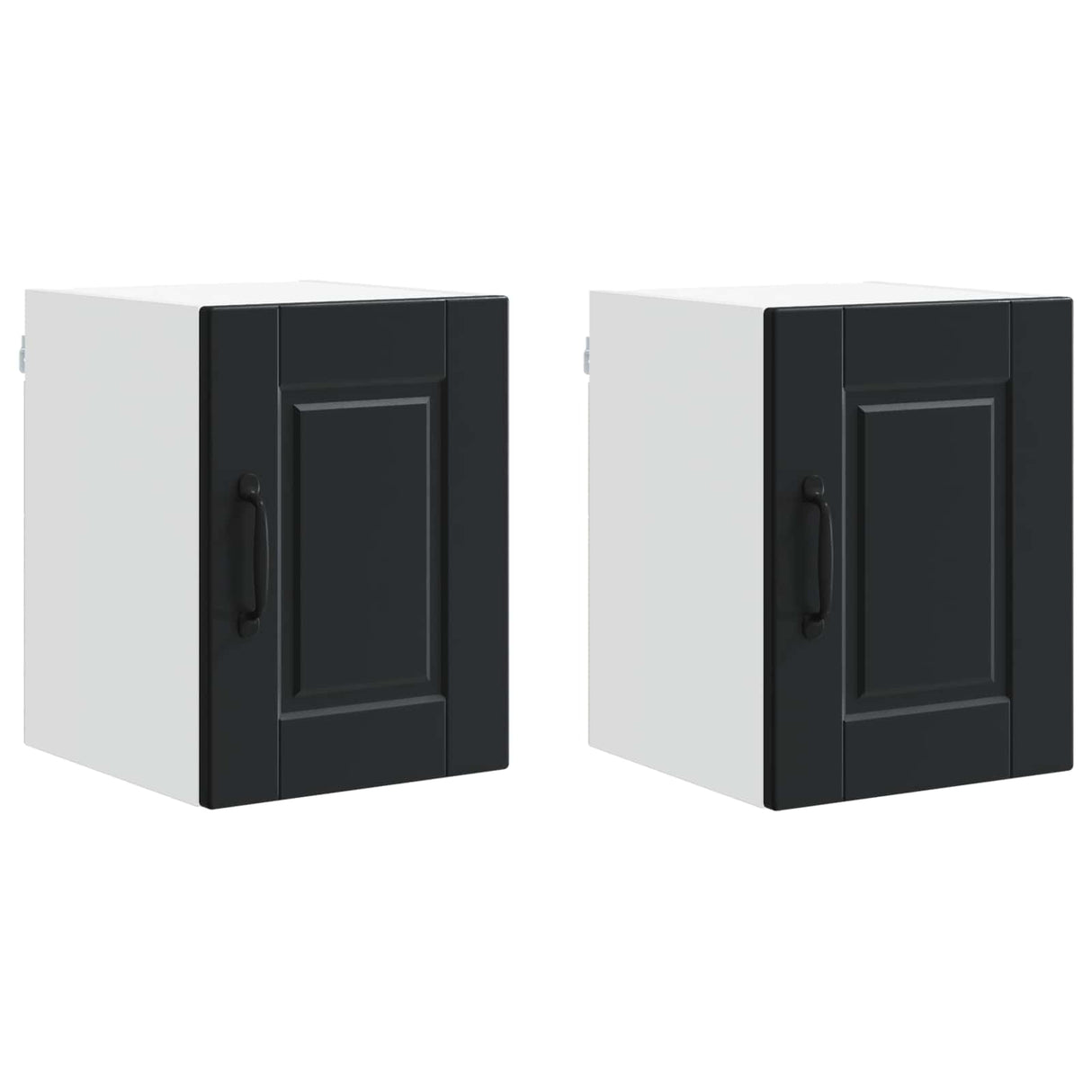 Wall Cabinet PORTO 2 pcs Black 30 x 31 x 40 cm Engineered Wood