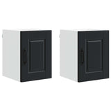 Wall Cabinet PORTO 2 pcs Black 30 x 31 x 40 cm Engineered Wood