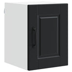 Wall Cabinet PORTO 2 pcs Black Engineered Wood