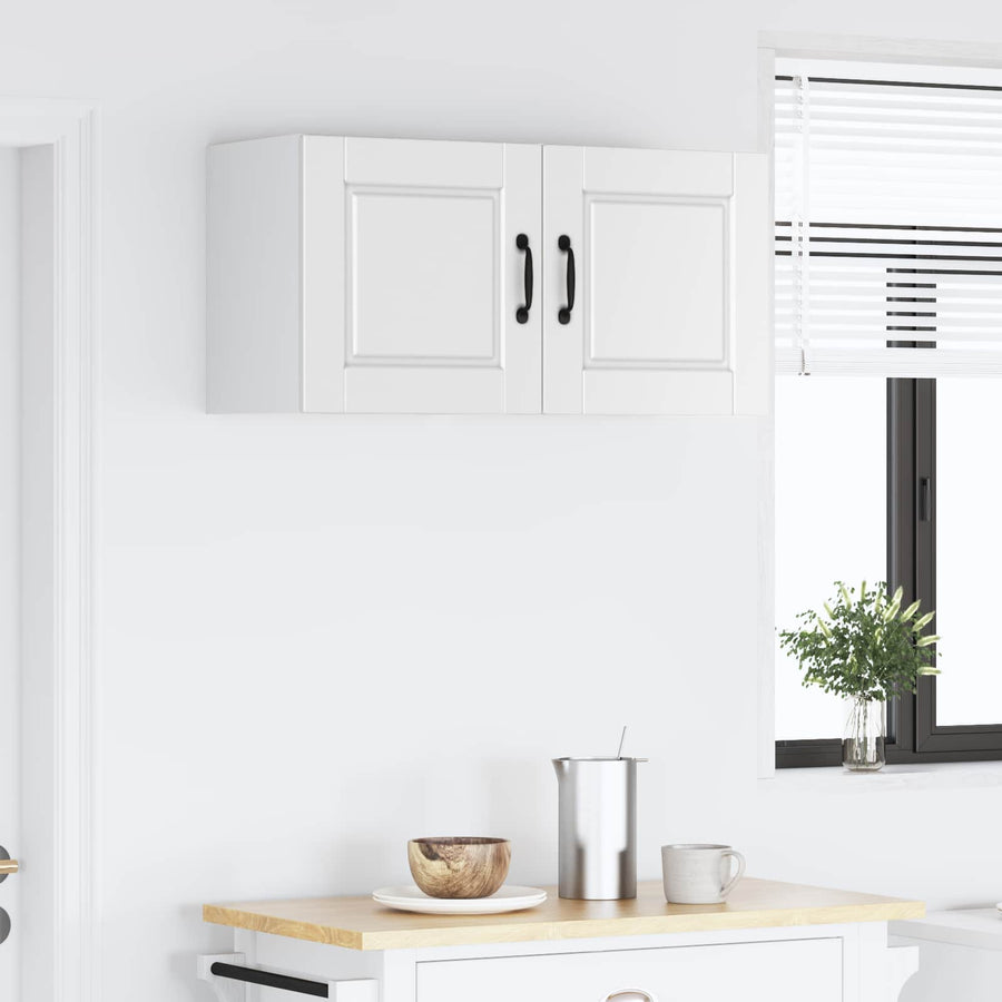 Wall Cabinet PORTO 2 pcs White Engineered Wood