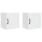 Wall Cabinet PORTO 2 pcs White Engineered Wood