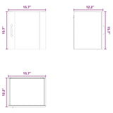 Wall Cabinet PORTO Black 40 x 31 x 40 cm Engineered Wood