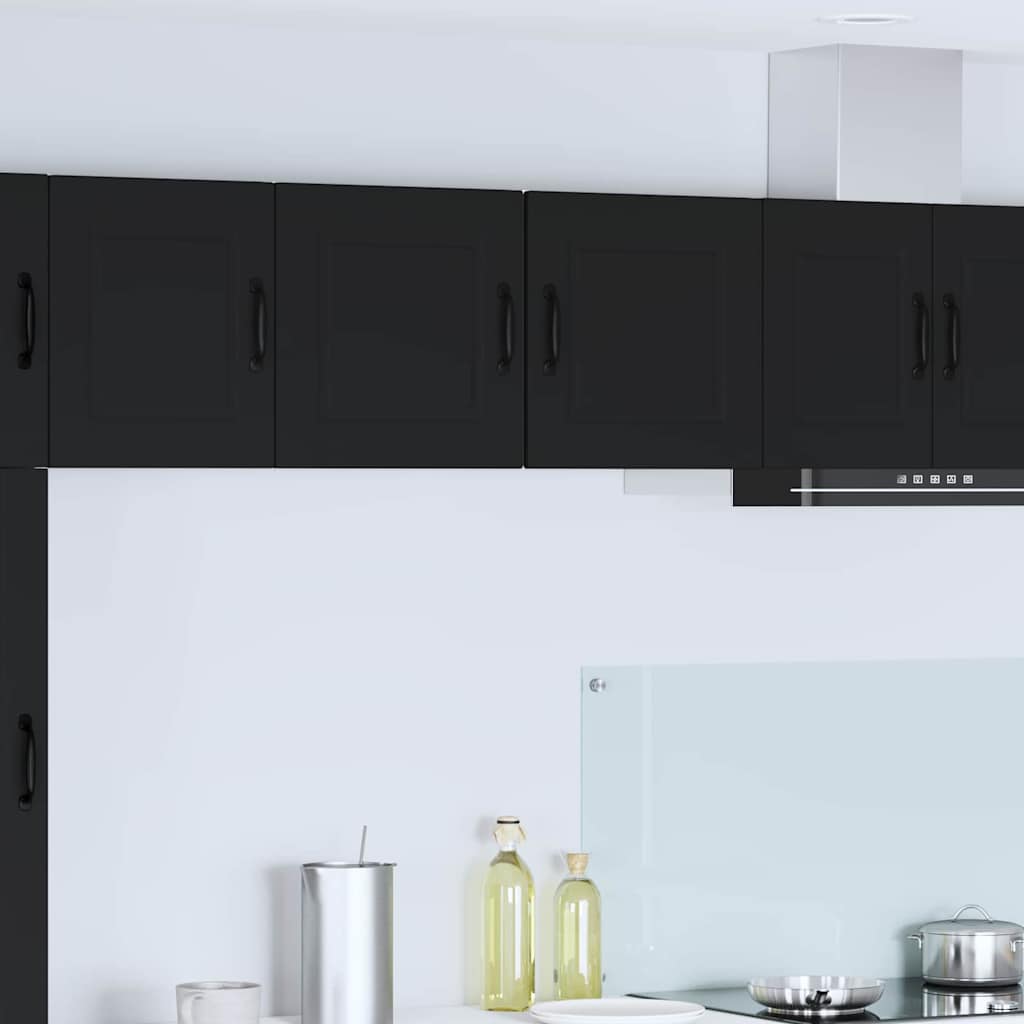 Kitchen Wall Cabinet with Shelf 2 pcs Black 40 x 31 x 40 cm