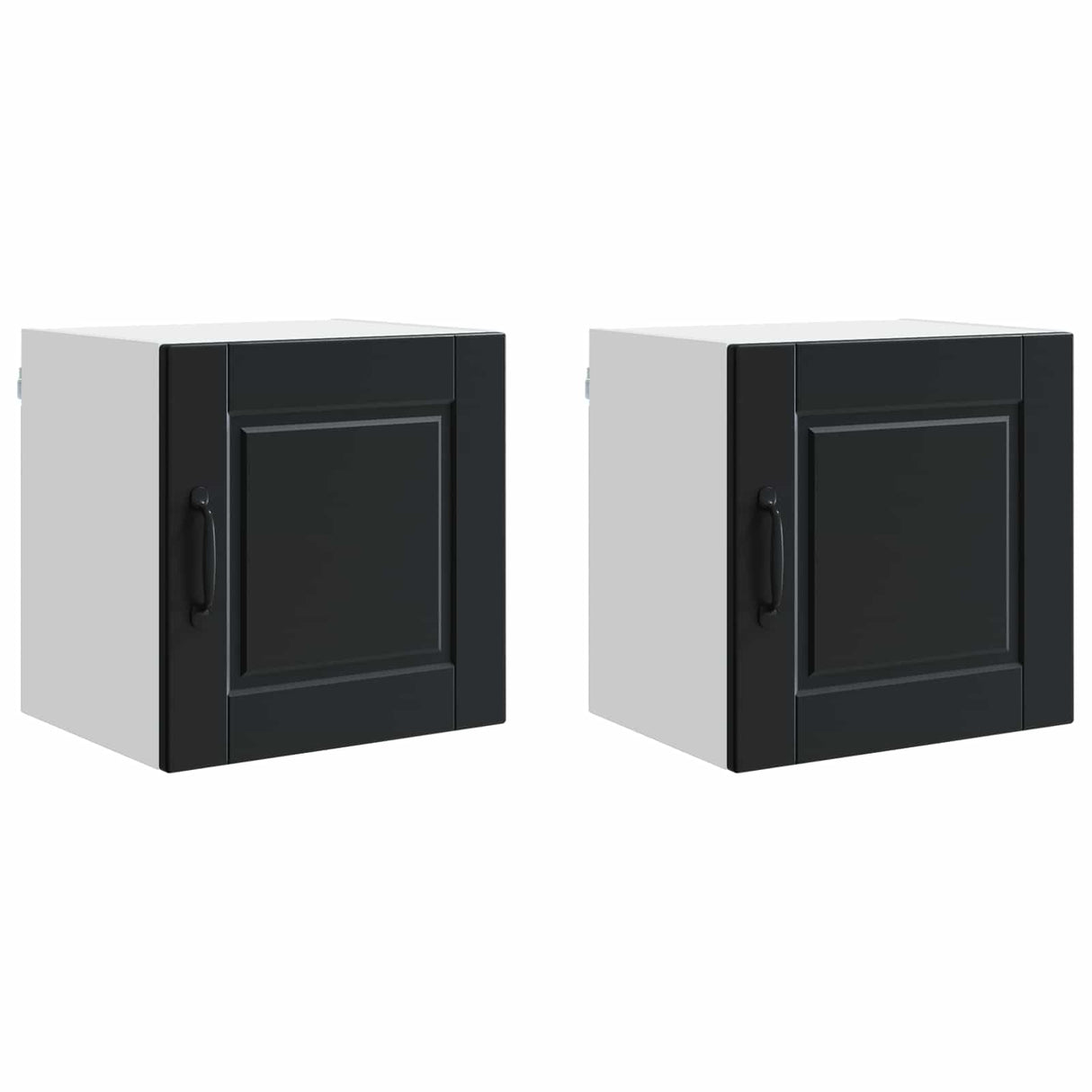 Wall Cabinet PORTO 2 pcs Black 40 x 31 x 40 cm Engineered Wood