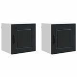 Wall Cabinet PORTO 2 pcs Black 40 x 31 x 40 cm Engineered Wood