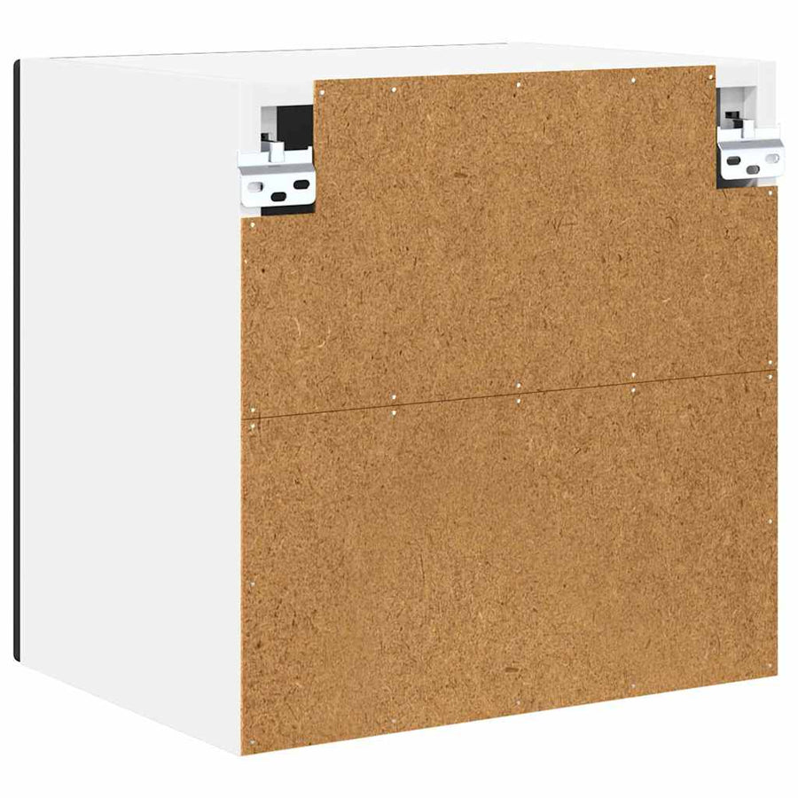Wall Cabinet PORTO 2 pcs Black Engineered Wood
