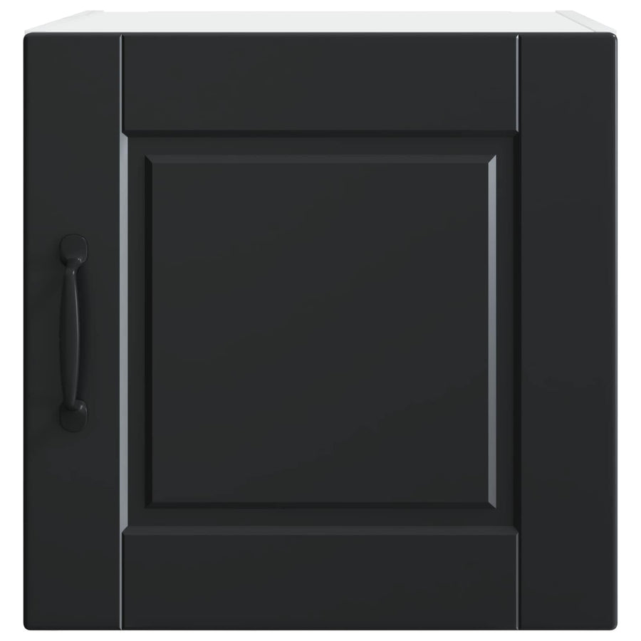 Wall Cabinet PORTO 2 pcs Black Engineered Wood