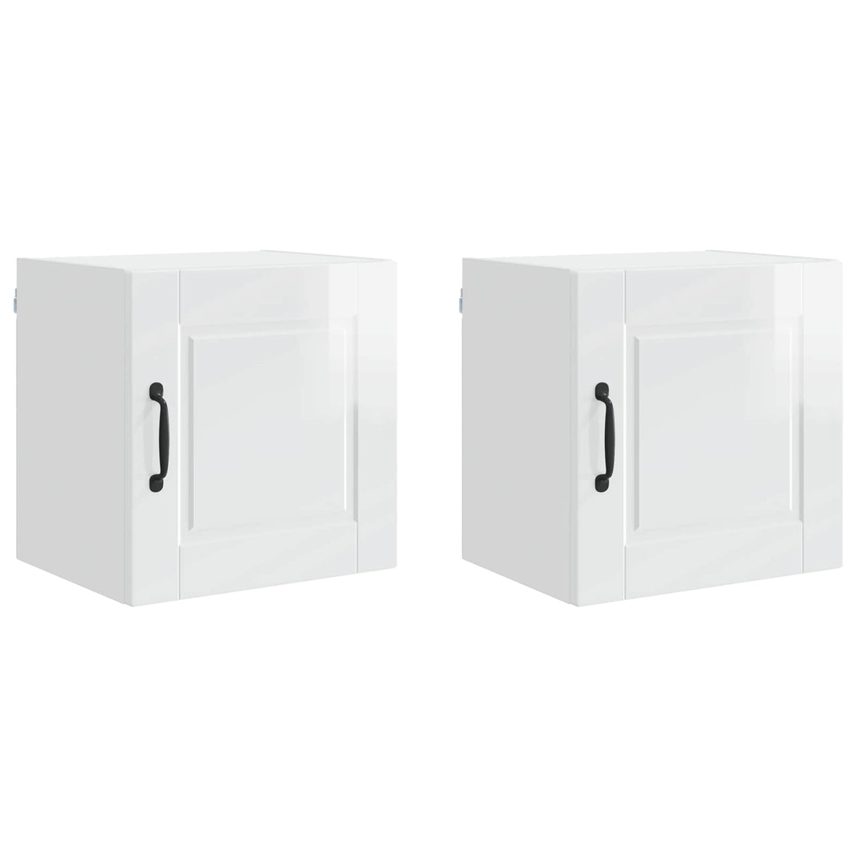 Wall Cabinet PORTO 2 pcs High Gloss White 40 x 31 x 40 cm