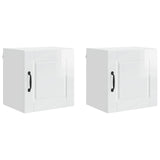 Wall Cabinet PORTO 2 pcs High Gloss White 40 x 31 x 40 cm - Front View