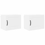 Kitchen Wall Cabinet with Shelf 2 pcs White 50 x 31 x 40 cm - Front View
