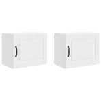 Wall Cabinet PORTO 2 pcs White Engineered Wood