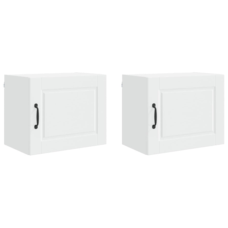 Wall Cabinet PORTO 2 pcs White Engineered Wood