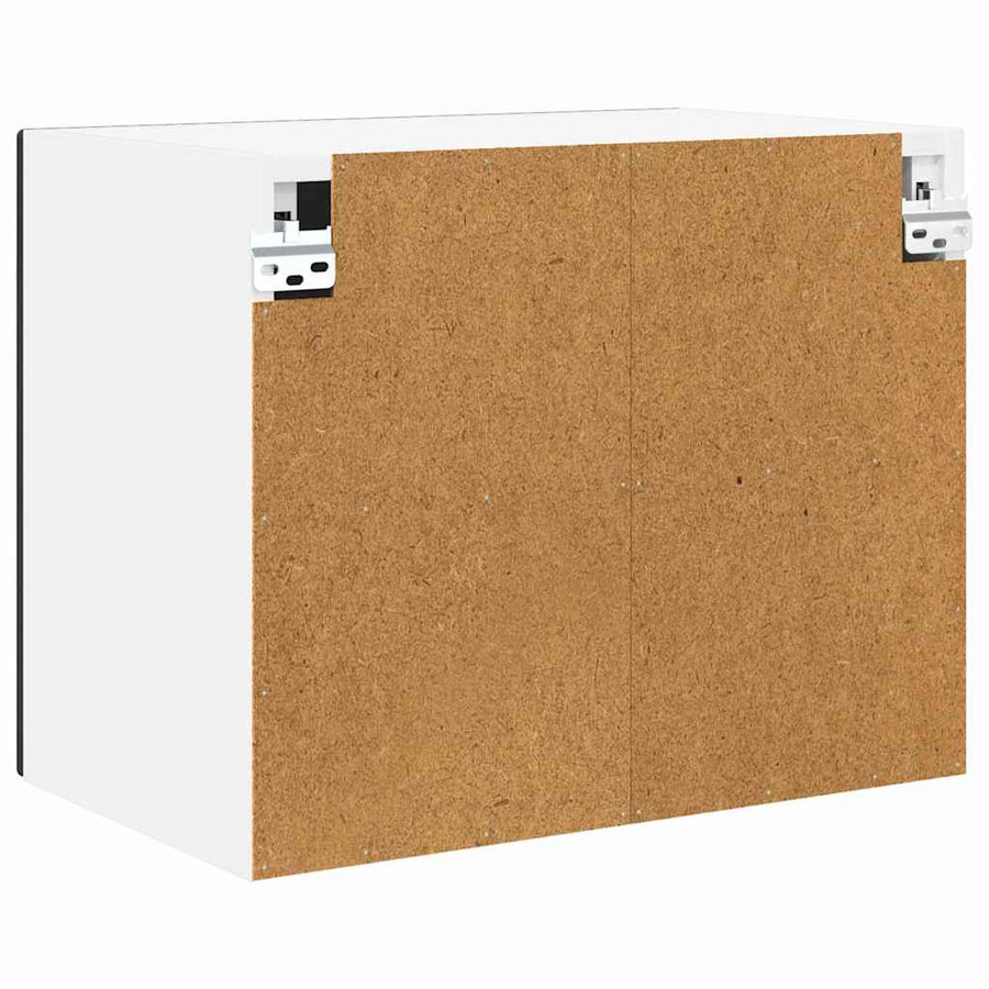 Wall Cabinet PORTO 2 pcs Black Engineered Wood