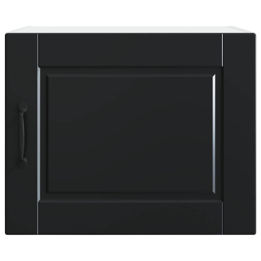 Wall Cabinet PORTO 2 pcs Black Engineered Wood