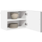 Wall Cabinet PORTO 2 pcs Black Engineered Wood
