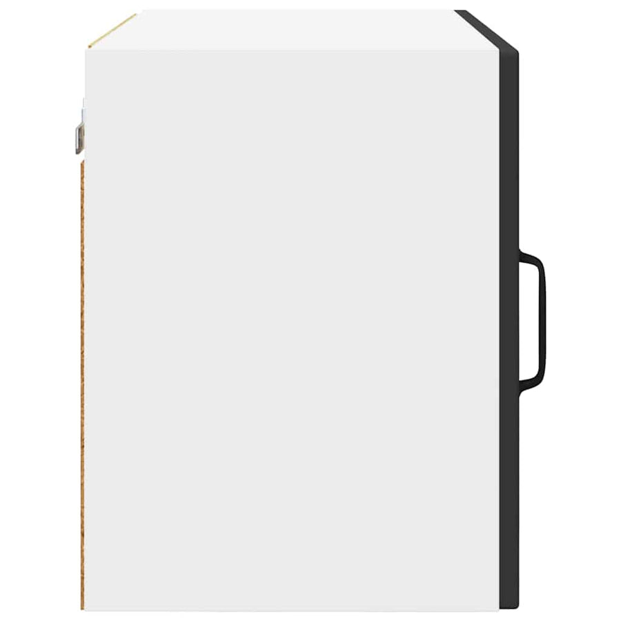 Wall Cabinet PORTO 2 pcs Black Engineered Wood