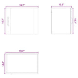 Wall Cabinet PORTO 2 pcs Black 50 x 31 x 40 cm Engineered Wood - Extra Image