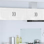 Wall Cabinet PORTO 2 pcs High Gloss White Engineered Wood