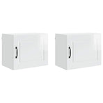 Wall Cabinet PORTO 2 pcs High Gloss White Engineered Wood