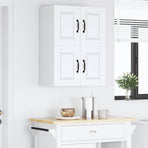Wall Cabinet PORTO 2 pcs White Engineered Wood