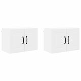 Kitchen Wall Cabinet with Shelf 2 pcs White 60 x 31 x 40 cm - Front View
