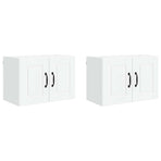 Wall Cabinet PORTO 2 pcs White Engineered Wood