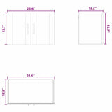Wall Cabinet PORTO Black 60 x 31 x 40 cm Engineered Wood