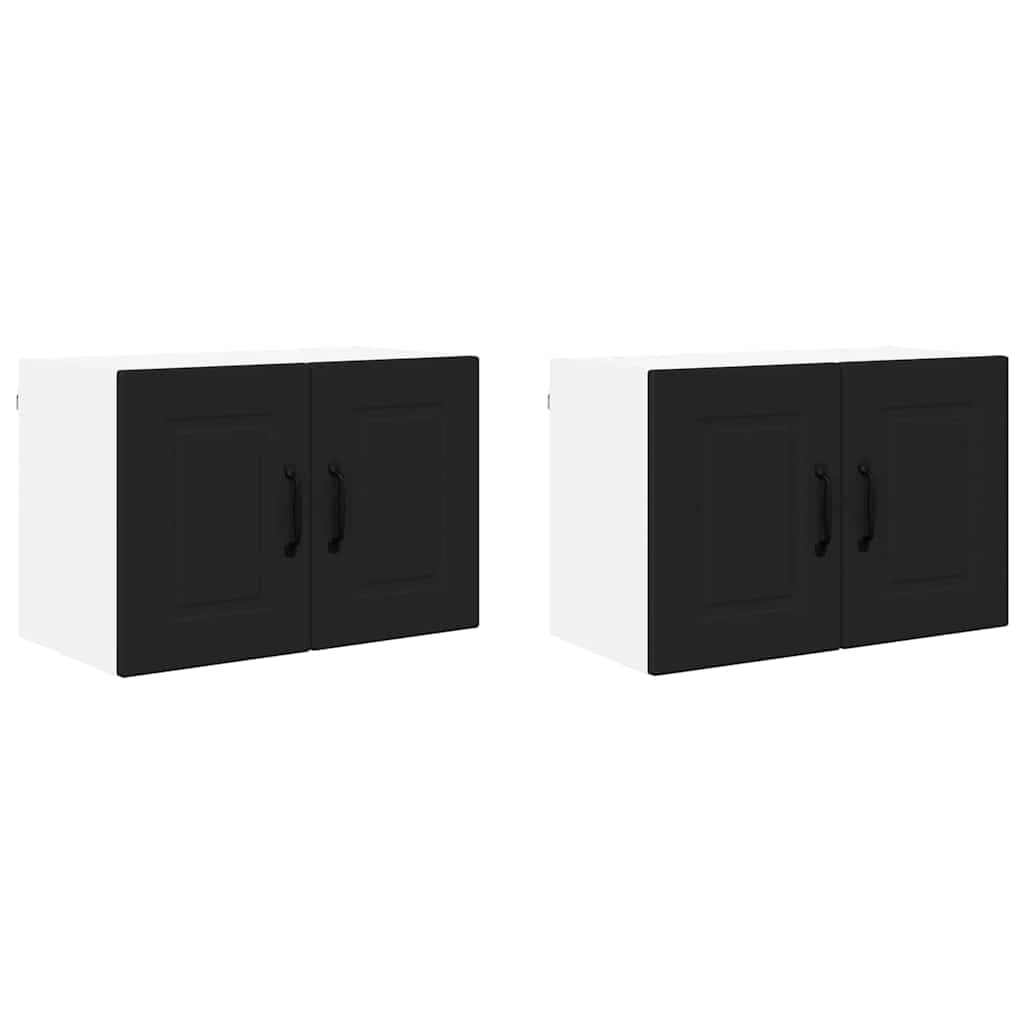 Kitchen Wall Cabinet with Shelf 2 pcs Black 60 x 31 x 40 cm