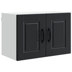 Wall Cabinet PORTO 2 pcs Black Engineered Wood