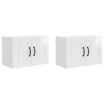 Wall Cabinet PORTO 2 pcs High Gloss White Engineered Wood