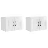 Wall Cabinet PORTO 2 pcs High Gloss White 60 x 31 x 40 cm - Front View