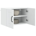 Wall Cabinet PORTO 2 pcs High Gloss White Engineered Wood