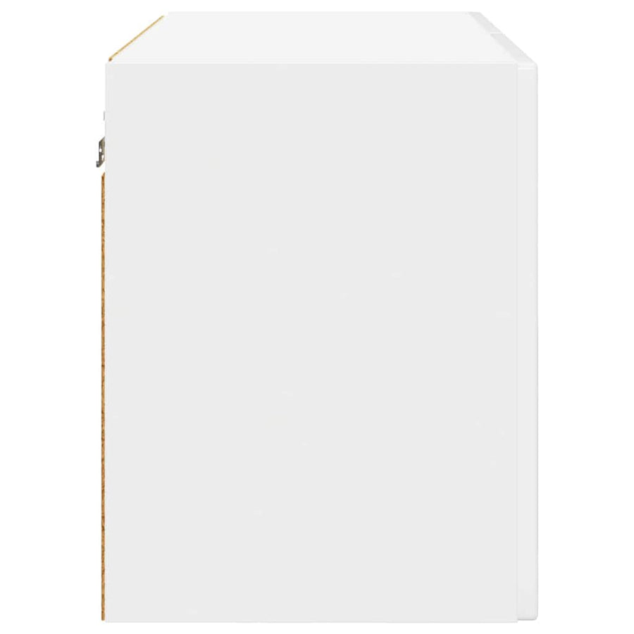 Wall Cabinet PORTO 2 pcs High Gloss White Engineered Wood