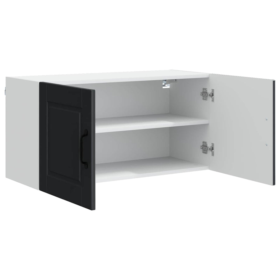 Wall Cabinet PORTO Black 80 x 31 x 40 cm Engineered Wood
