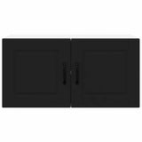 Kitchen Wall Cabinet Black 80 x 31 x 40 cm Engineered Wood - Rear View