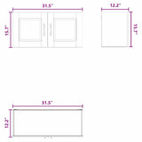 Wall Cabinet PORTO Black 80 x 31 x 40 cm Engineered Wood - Extra Image