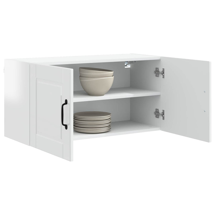 Wall Cabinet PORTO High Gloss White 80 x 31 x 40 cm
