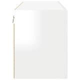 Wall Cabinet PORTO High Gloss White 80 x 31 x 40 cm - Close-Up Angle