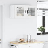 Wall Glass Cabinet PORTO White 80 x 31 x 40 cm Engineered Wood - Top-Down View