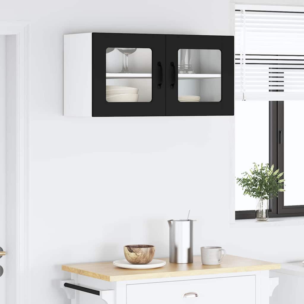 Kitchen Wall Cabinet Black 80 x 31 x 40 cm Engineered Wood