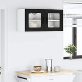 Kitchen Wall Cabinet Black 80 x 31 x 40 cm Engineered Wood - Top-Down View