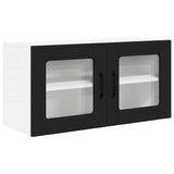 Kitchen Wall Cabinet Black 80 x 31 x 40 cm Engineered Wood - Front View