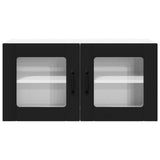 Kitchen Wall Cabinet Black 80 x 31 x 40 cm Engineered Wood - Rear View