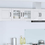 Wall Glass Cabinet PORTO High Gloss White 80 x 31 x 40 cm
