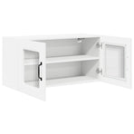Wall Glass Cabinet PORTO High Gloss White 80 x 31 x 40 cm