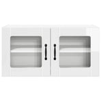 Wall Glass Cabinet PORTO High Gloss White 80 x 31 x 40 cm