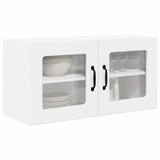 Kitchen Wall Cabinet with Door High Gloss White 80 x 31 x 40 cm - Side View